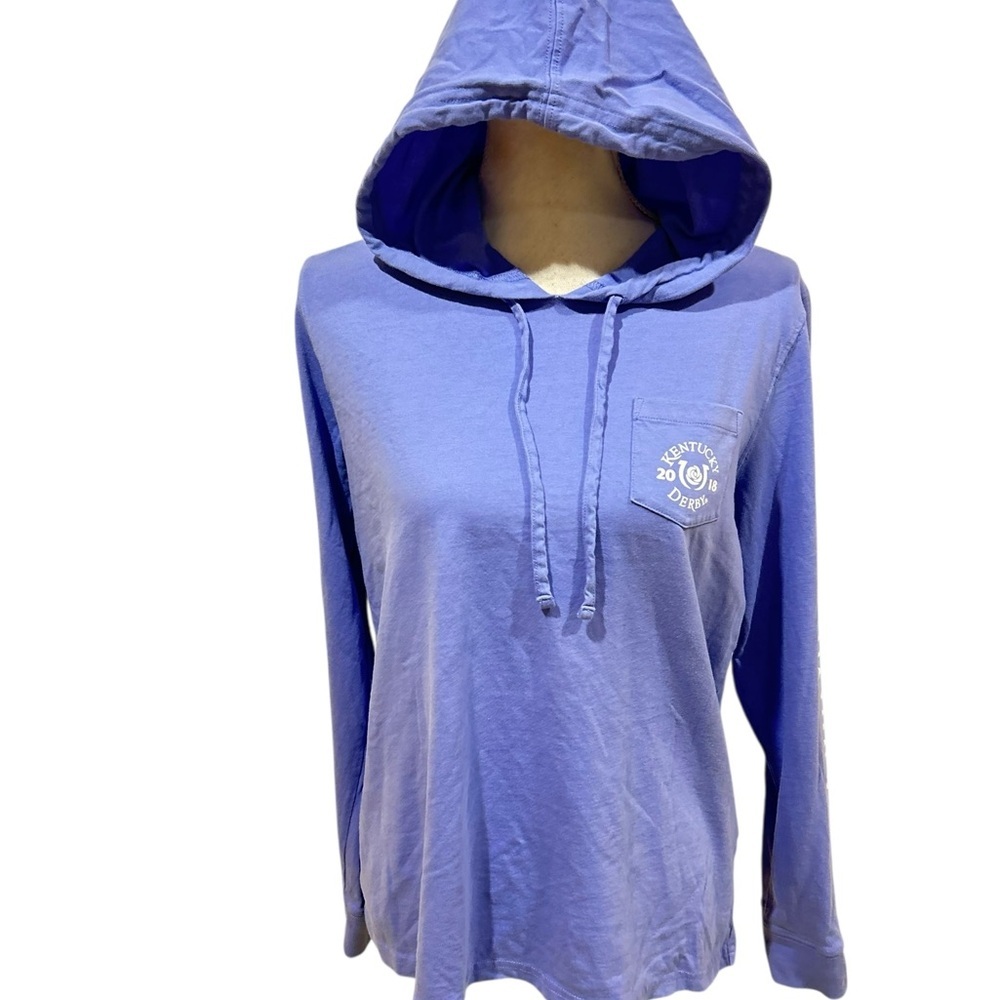 Vineyard Vines Periwinkle blue Hoodie collaboration Kentucky derby 2018 medium - Picture 2 of 8